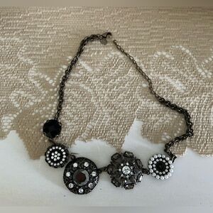 Lia Sophia Curio Bib Rhinestone Glass ~ Vintage Jewelry ~Sparkly!